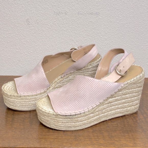 Marc Fisher Open Toe Platform Wedge Sandals MLANDELA Size 10 - Picture 1 of 12